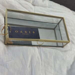 Oasis Home Gold-Edged Glass Display Box